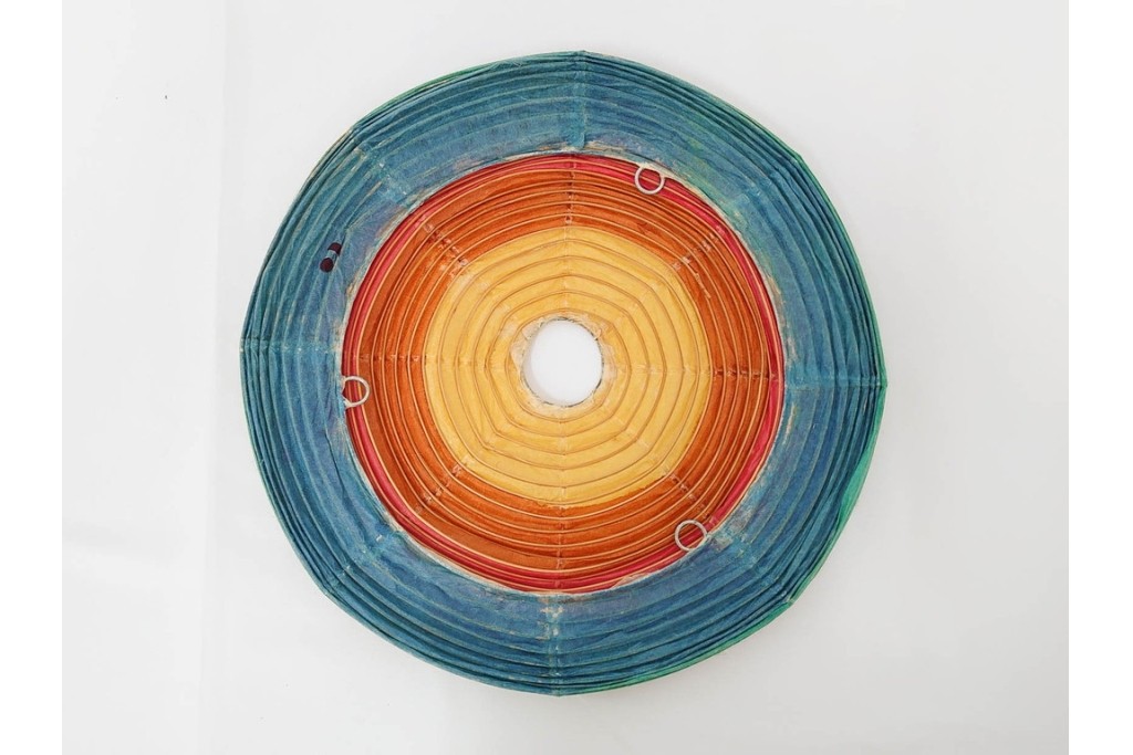 ヴィンテージ　イサム・ノグチ　AKARI(アカリ)　1A　尾関次七商店製　段染めのシェードが印象的なテーブルスタンド　外箱付き　(R-086658)