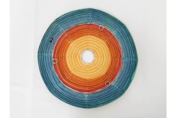 ヴィンテージ　イサム・ノグチ　AKARI(アカリ)　1A　尾関次七商店製　段染めのシェードが印象的なテーブルスタンド　外箱付き　(R-086658)