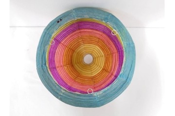 ヴィンテージ　イサム・ノグチ　AKARI(アカリ)　1A　尾関次七商店製　段染めのシェードが印象的なテーブルスタンド　外箱付き　(R-086658)