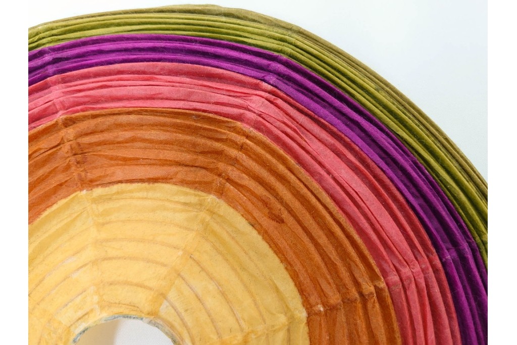 ヴィンテージ　イサム・ノグチ　AKARI(アカリ)　1A　尾関次七商店製　段染めのシェードが印象的なテーブルスタンド　外箱付き　(R-086658)