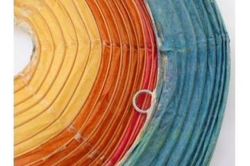 ヴィンテージ　イサム・ノグチ　AKARI(アカリ)　1A　尾関次七商店製　段染めのシェードが印象的なテーブルスタンド　外箱付き　(R-086658)