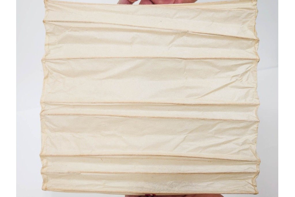 ヴィンテージ　イサム・ノグチ　AKARI(アカリ)　3X　尾関次七商店製　立体的なスクエアフォルムのテーブルスタンド　外箱付き　(R-086659)