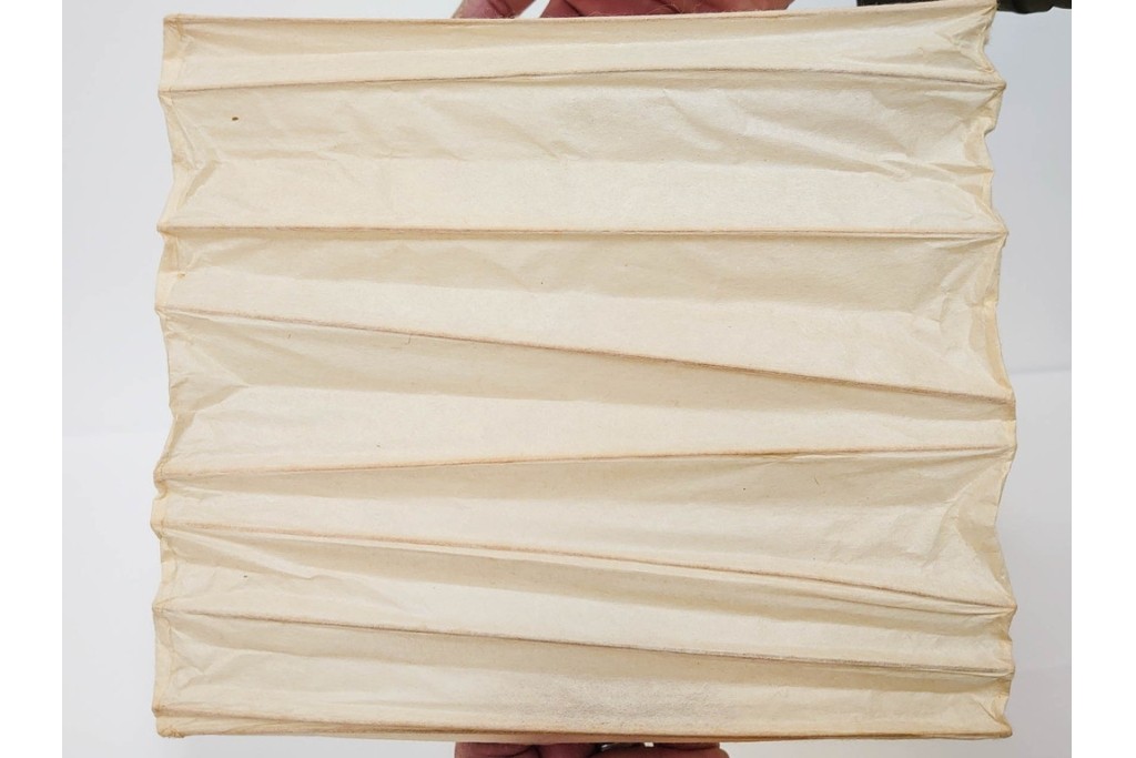 ヴィンテージ　イサム・ノグチ　AKARI(アカリ)　3X　尾関次七商店製　立体的なスクエアフォルムのテーブルスタンド　外箱付き　(R-086659)