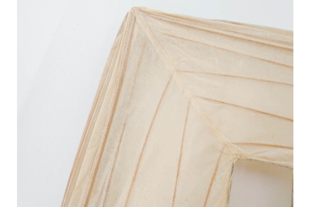 ヴィンテージ　イサム・ノグチ　AKARI(アカリ)　3X　尾関次七商店製　立体的なスクエアフォルムのテーブルスタンド　外箱付き　(R-086659)