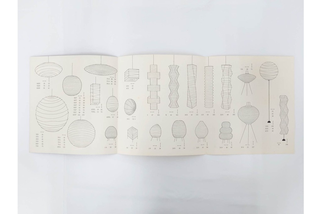 ヴィンテージ　イサム・ノグチ　AKARI(アカリ)　3X　尾関次七商店製　立体的なスクエアフォルムのテーブルスタンド　外箱付き　(R-086659)