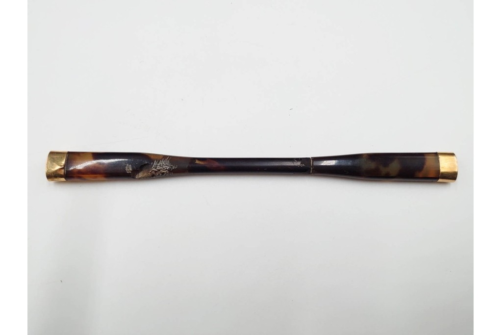 大正～昭和初期　べっ甲(鼈甲)　K20(20金)　K18(18金)　金蒔絵　櫛2点・笄1点・簪1点のセット　ケース付き　(R-086662)