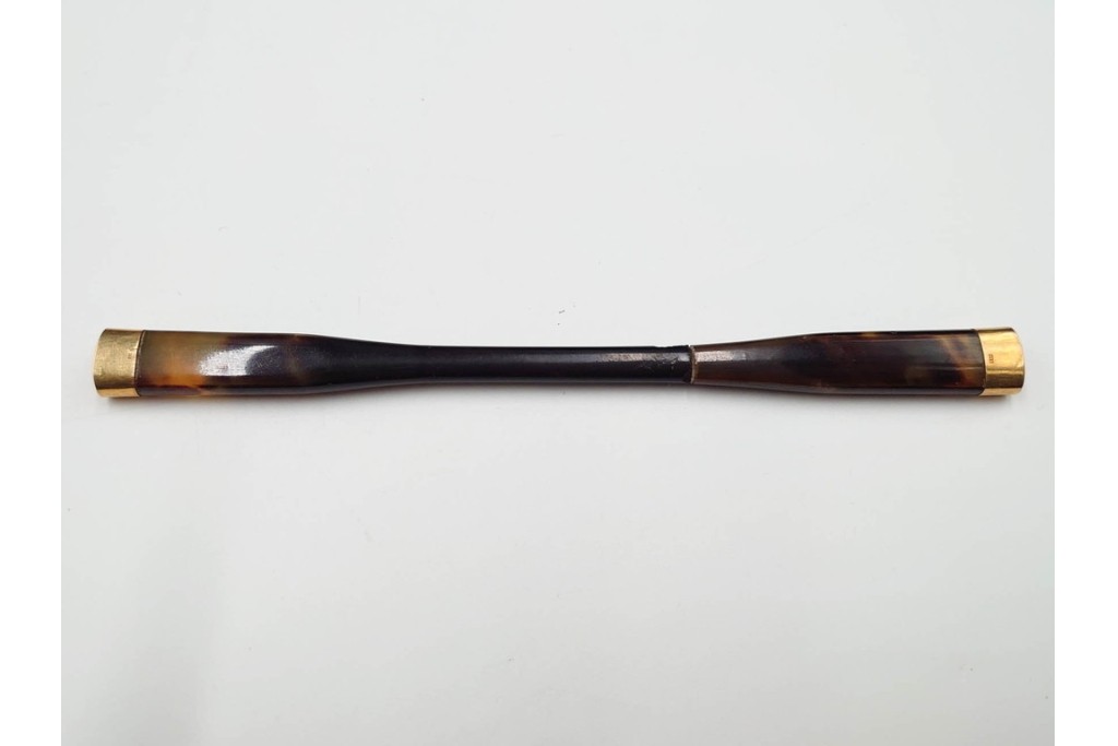 大正～昭和初期　べっ甲(鼈甲)　K20(20金)　K18(18金)　金蒔絵　櫛2点・笄1点・簪1点のセット　ケース付き　(R-086662)