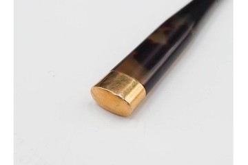 大正～昭和初期　べっ甲(鼈甲)　K20(20金)　K18(18金)　金蒔絵　櫛2点・笄1点・簪1点のセット　ケース付き　(R-086662)