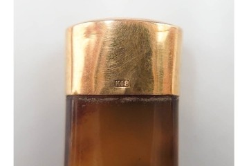 大正～昭和初期　べっ甲(鼈甲)　K20(20金)　K18(18金)　金蒔絵　櫛2点・笄1点・簪1点のセット　ケース付き　(R-086662)