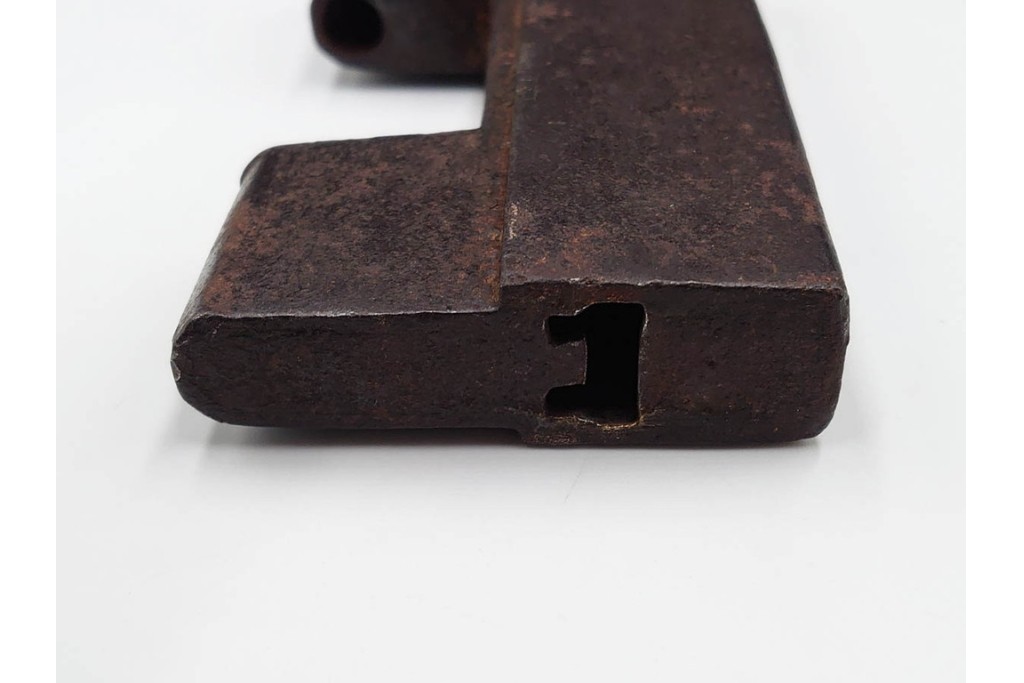 李朝時代　銀象嵌　時代を重ねた趣ある錠前　鍵付き　(R-086664)