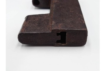 李朝時代　銀象嵌　時代を重ねた趣ある錠前　鍵付き　(R-086664)