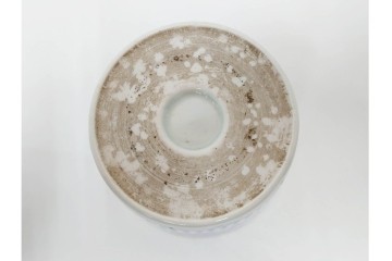 江戸期　古伊万里　染付　大ぶりの牡丹文が描かれたそば猪口2点セット　(R-086666)