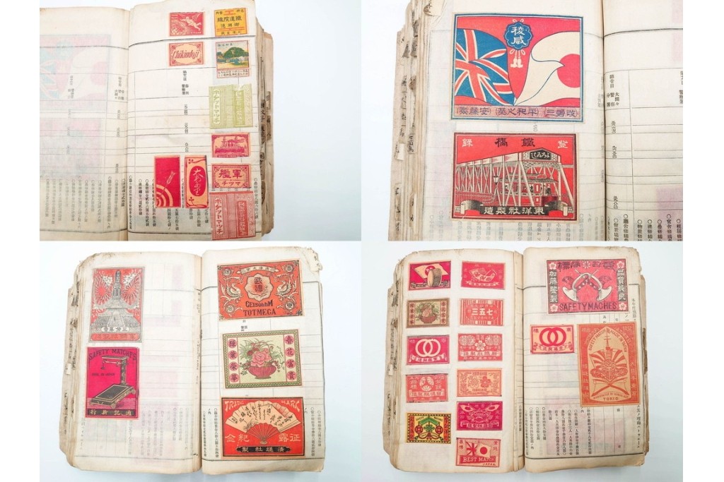 戦前　当時物　中国輸出用・日本など　大判サイズあり　レトロなマッチラベル1912枚セット　(R-086669)