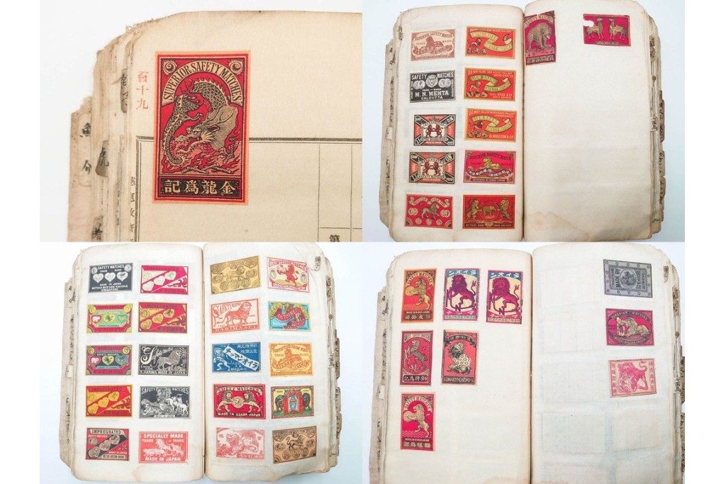 戦前　当時物　中国輸出用・日本など　大判サイズあり　レトロなマッチラベル1912枚セット　(R-086669)