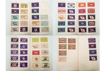 戦前　当時物　日本　レトロな意匠のマッチラベル1253枚セット　(R-086672)