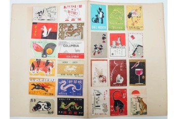 戦前〜戦後　当時物　日本　木版画のレトロなマッチラベル1046枚セット　(R-086674)