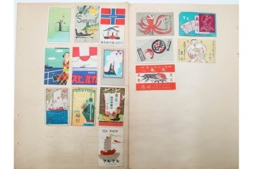 戦前〜戦後　当時物　日本　木版画のレトロなマッチラベル1046枚セット　(R-086674)