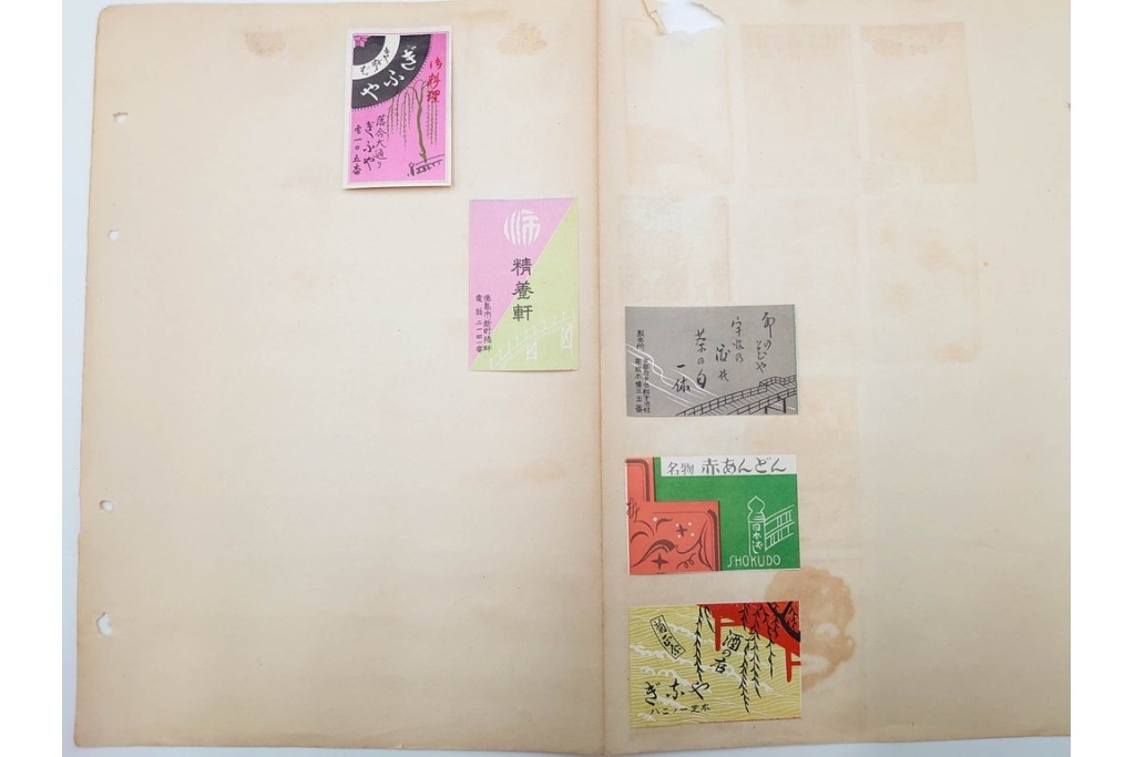 戦前〜戦後　当時物　日本　木版画のレトロなマッチラベル1046枚セット　(R-086674)