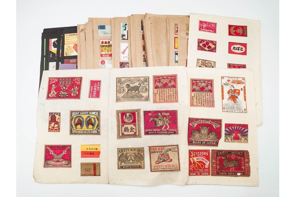 戦前～戦後　当時物　中国輸出用・日本など　大判サイズあり　多彩な意匠が楽しめるマッチラベル2374枚セット　(R-086676)