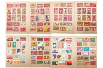 戦前～戦後　当時物　中国輸出用・日本など　大判サイズあり　多彩な意匠が楽しめるマッチラベル2374枚セット　(R-086676)