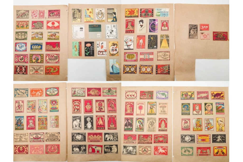 戦前～戦後　当時物　中国輸出用・日本など　大判サイズあり　多彩な意匠が楽しめるマッチラベル2374枚セット　(R-086676)
