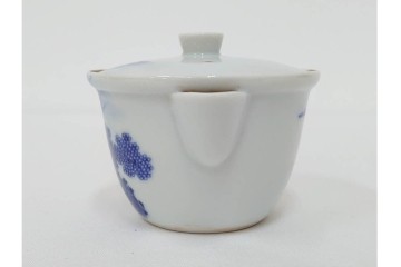 平安 北峰(北峯)製　青華山水図が上品な泡瓶　共箱付き　(R-086679)