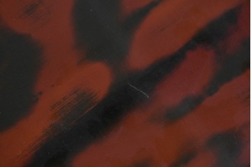 中古　美品　艶やかな輪島塗に手打ち金具をあしらった座卓　定価約135万円　(R-086681)