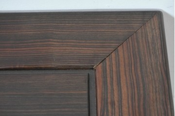 和製ヴィンテージ　黒檀(コクタン)材ならではの重厚感が際立つ凝った装飾の座卓　(R-086682)