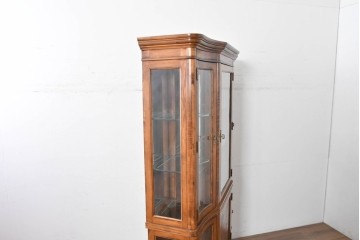 中古　美品　希少モデル　DREXEL HERITAGE(ドレクセルヘリテイジ)　パーケットリー装飾入りのアンティーク調ミラーバックキャビネット　(R-086683)