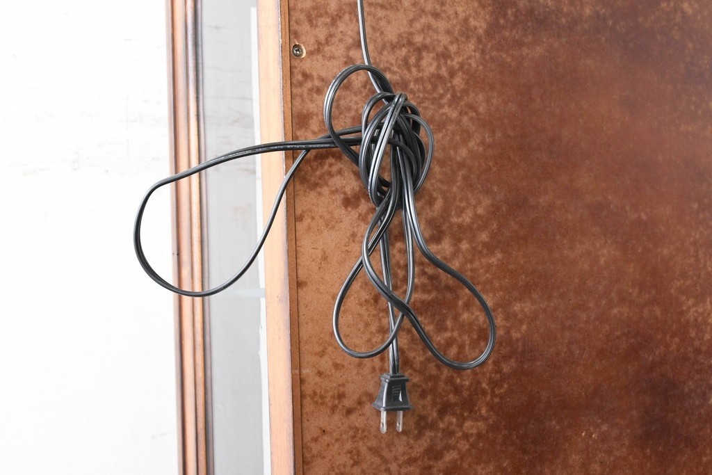 中古　美品　希少モデル　DREXEL HERITAGE(ドレクセルヘリテイジ)　パーケットリー装飾入りのアンティーク調ミラーバックキャビネット　(R-086683)