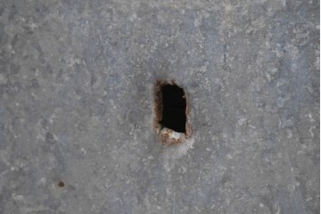 アンティーク建具　昭和初期　ブリキ張りの蔵戸1枚　(R-086685)