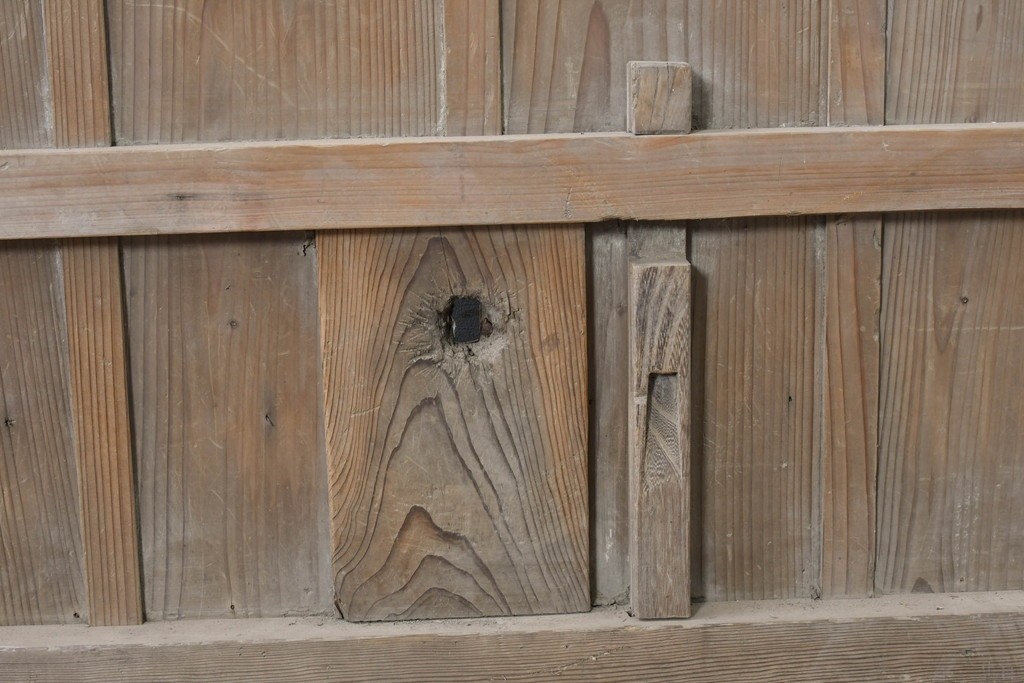 アンティーク建具　昭和初期　ブリキ張りの蔵戸1枚　(R-086685)