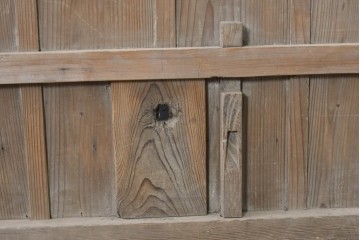 アンティーク建具　昭和初期　ブリキ張りの蔵戸1枚　(R-086685)