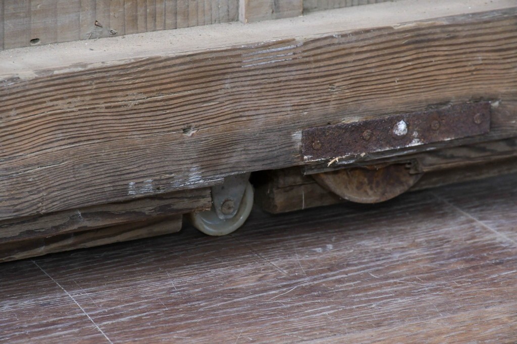 アンティーク建具　昭和初期　ブリキ張りの蔵戸1枚　(R-086685)