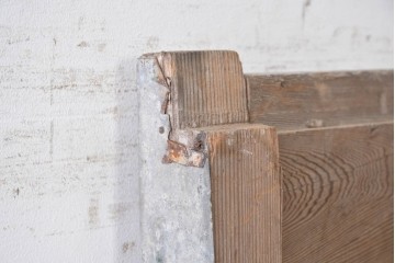 アンティーク建具　昭和初期　ブリキ張りの蔵戸1枚　(R-086685)