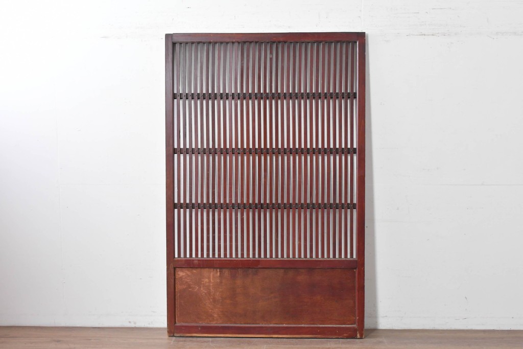 アンティーク建具　明治期から大正期　端正な佇まいの幅広格子戸1枚　(R-086686)