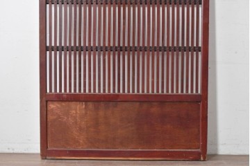 アンティーク建具　明治期から大正期　端正な佇まいの幅広格子戸1枚　(R-086686)