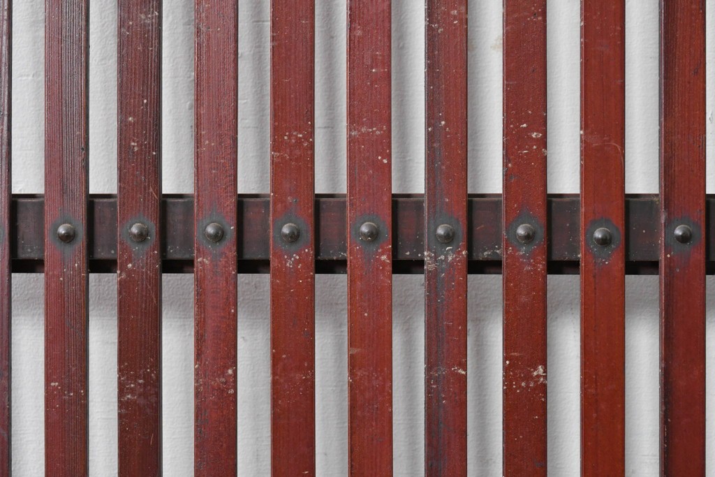 アンティーク建具　明治期から大正期　端正な佇まいの幅広格子戸1枚　(R-086686)