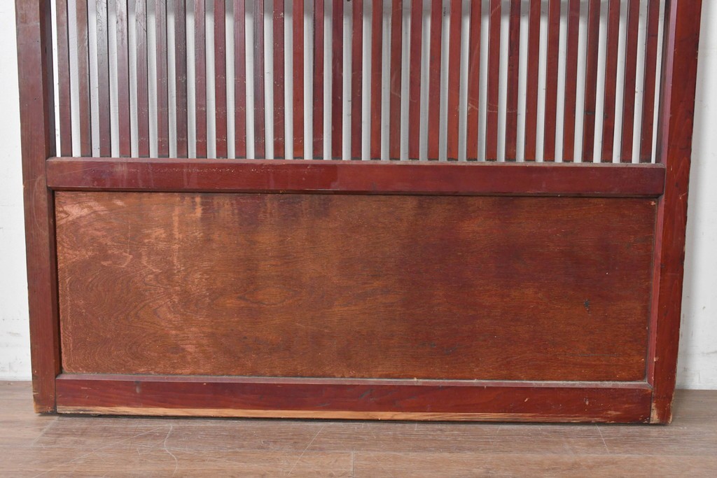 アンティーク建具　明治期から大正期　端正な佇まいの幅広格子戸1枚　(R-086686)