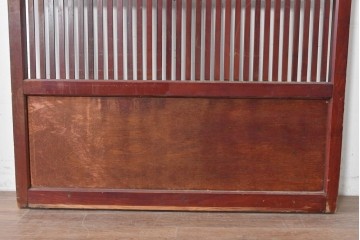 アンティーク建具　明治期から大正期　端正な佇まいの幅広格子戸1枚　(R-086686)