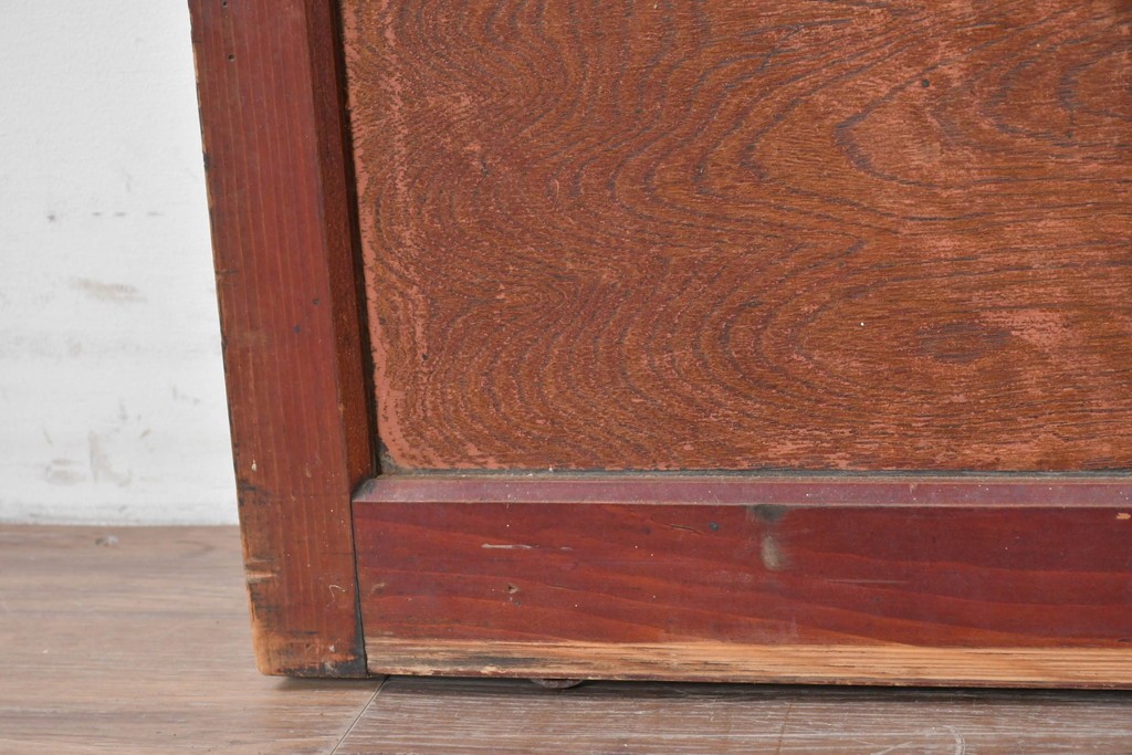 アンティーク建具　明治期から大正期　端正な佇まいの幅広格子戸1枚　(R-086686)