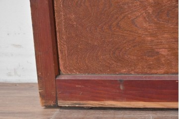 アンティーク建具　明治期から大正期　端正な佇まいの幅広格子戸1枚　(R-086686)