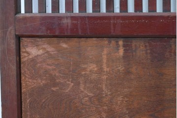 アンティーク建具　明治期から大正期　端正な佇まいの幅広格子戸1枚　(R-086686)