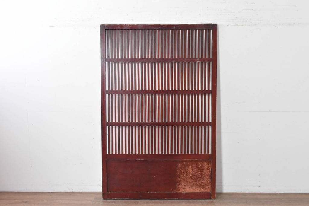 アンティーク建具　明治期から大正期　端正な佇まいの幅広格子戸1枚　(R-086686)