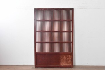 アンティーク建具　明治期から大正期　端正な佇まいの幅広格子戸1枚　(R-086686)