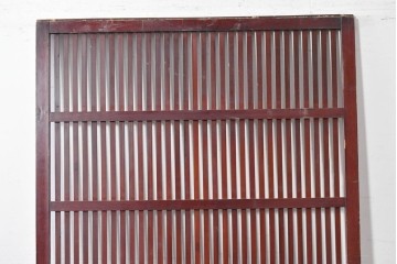 アンティーク建具　明治期から大正期　端正な佇まいの幅広格子戸1枚　(R-086686)