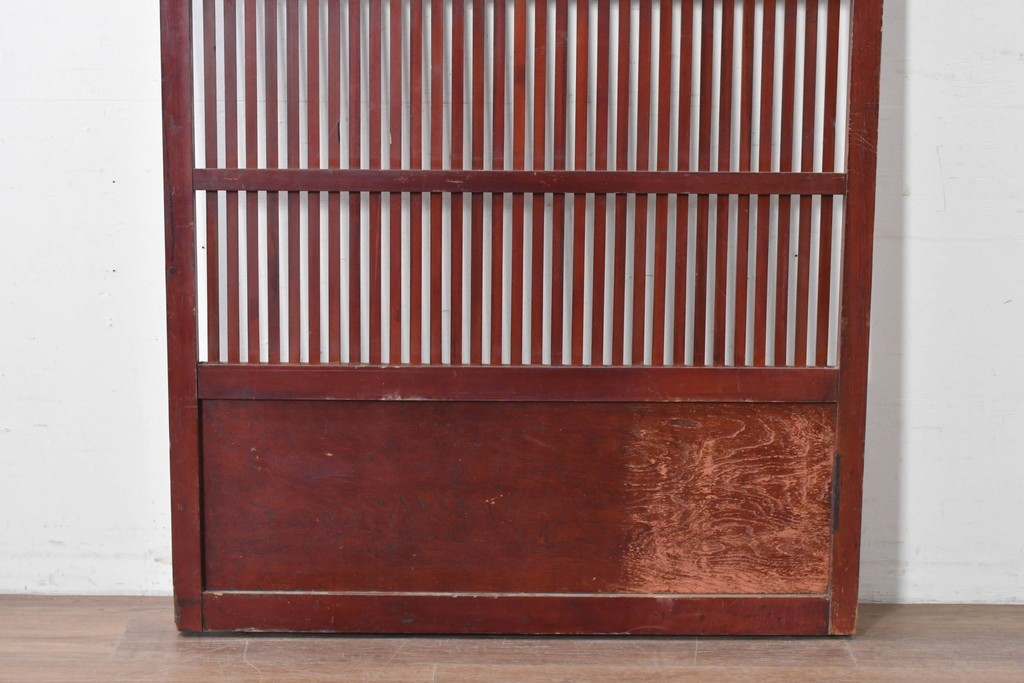 アンティーク建具　明治期から大正期　端正な佇まいの幅広格子戸1枚　(R-086686)