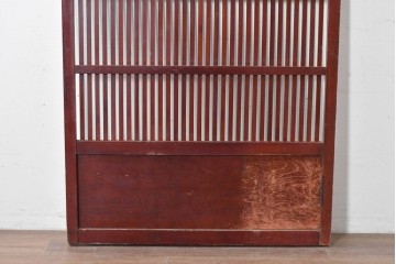 アンティーク建具　明治期から大正期　端正な佇まいの幅広格子戸1枚　(R-086686)