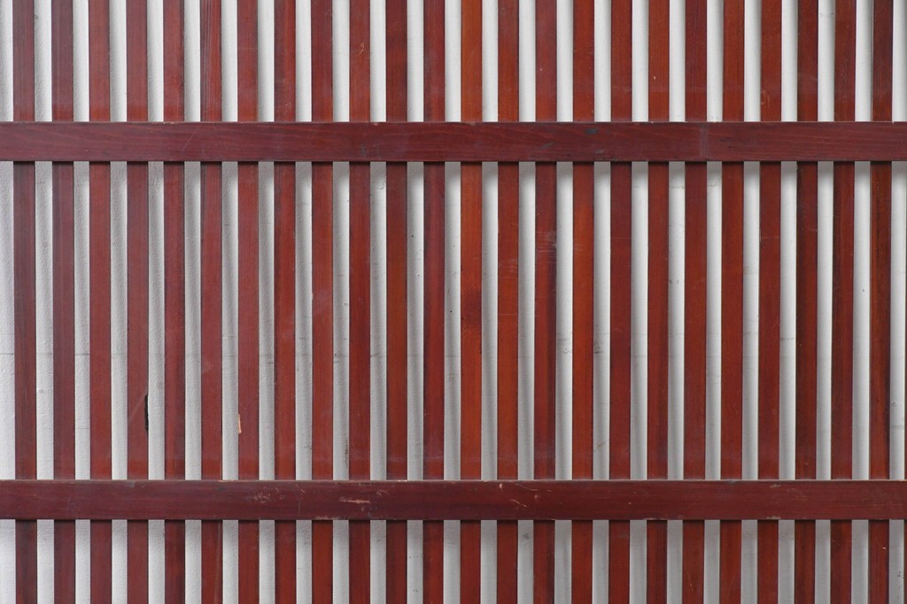 アンティーク建具　明治期から大正期　端正な佇まいの幅広格子戸1枚　(R-086686)