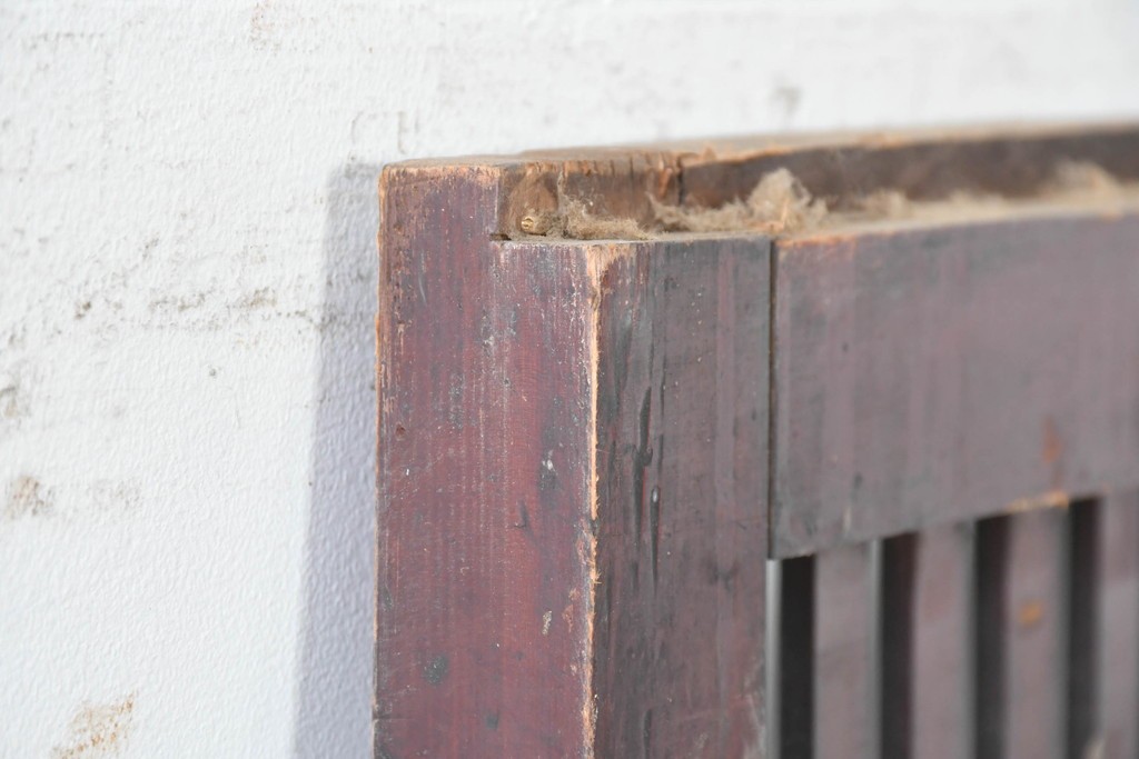 アンティーク建具　明治期から大正期　端正な佇まいの幅広格子戸1枚　(R-086686)